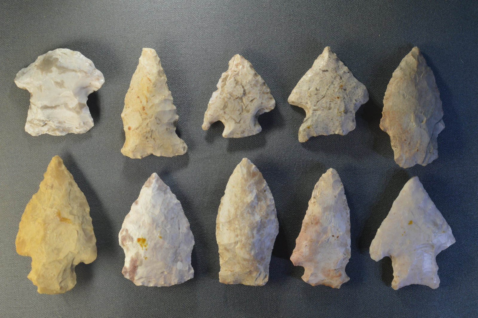 10 Pike Co. Illinois Arrowheads: 10 Pike Co. Illinois Arrowheads. Longest is 1 3/4".