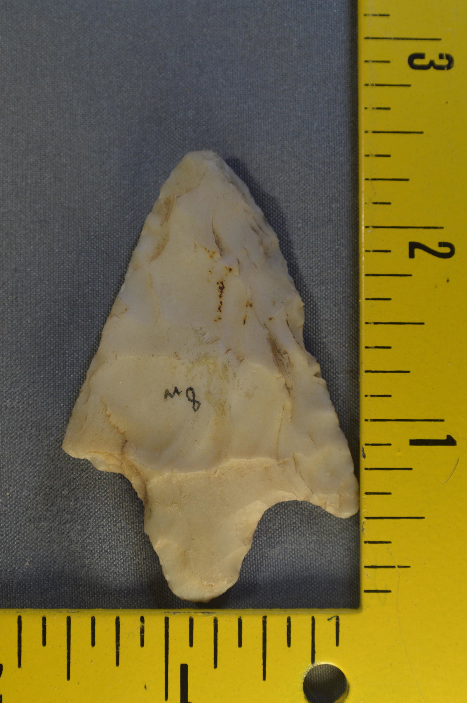 2 3/8" Marion Arrowhead. Polk Co. Florida.: 2 3/8" Marion Found in Polk Co. Florida. 1 9/16" Wide.