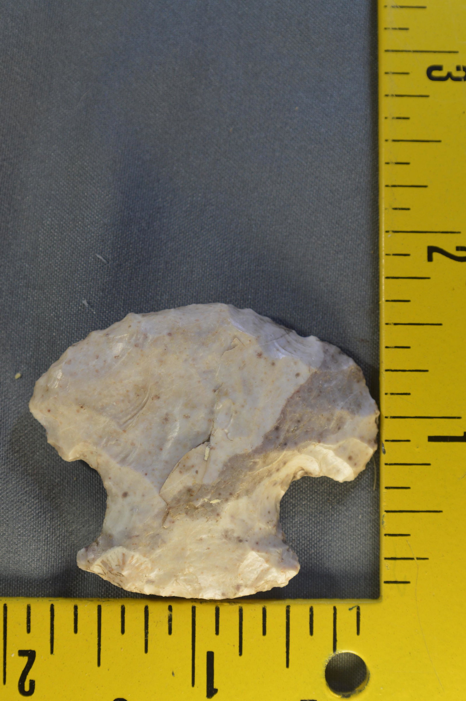 1 9/16" Snyders Arrowhead. Monroe Co. MO.: 1 9/16" Snyders Arrowhead Found in Monroe Co. Missouri. 1 7/8" Wide.