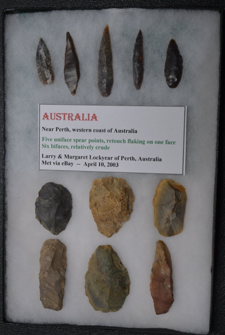 11 Artifacts in A Display Case. (1 of 4)