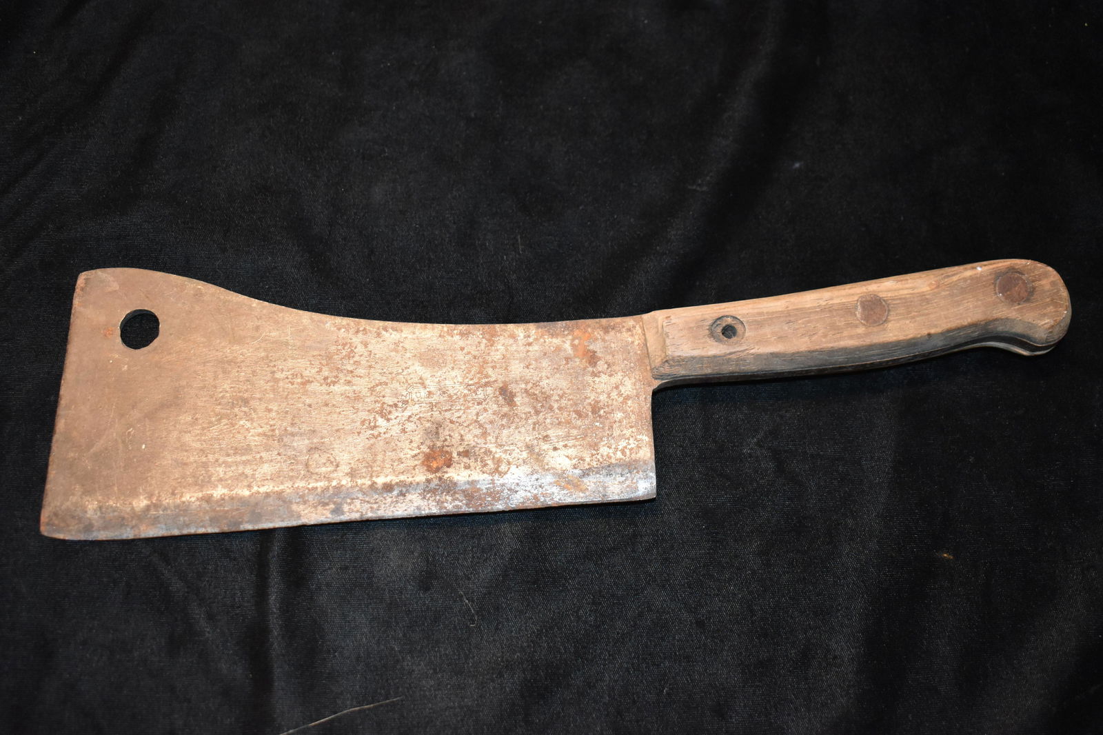 14" Antique Steel Meat Cleaver (1 of 3)