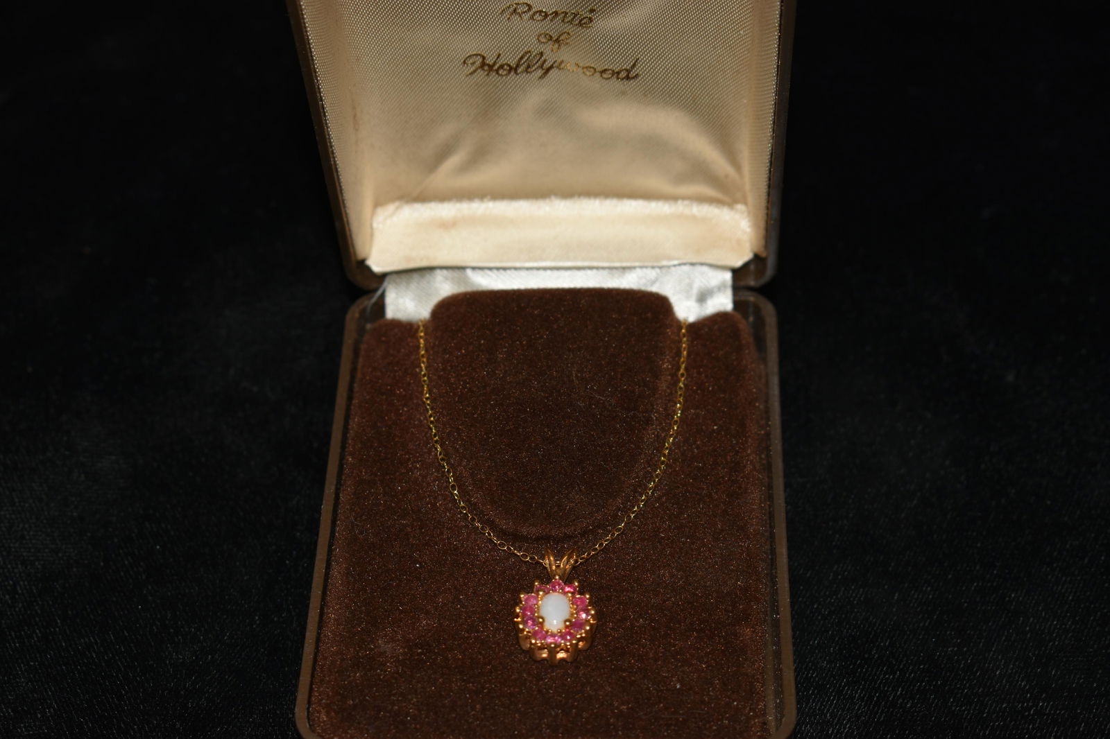 1985 Opal and Ruby Gold Necklace (1 of 3)