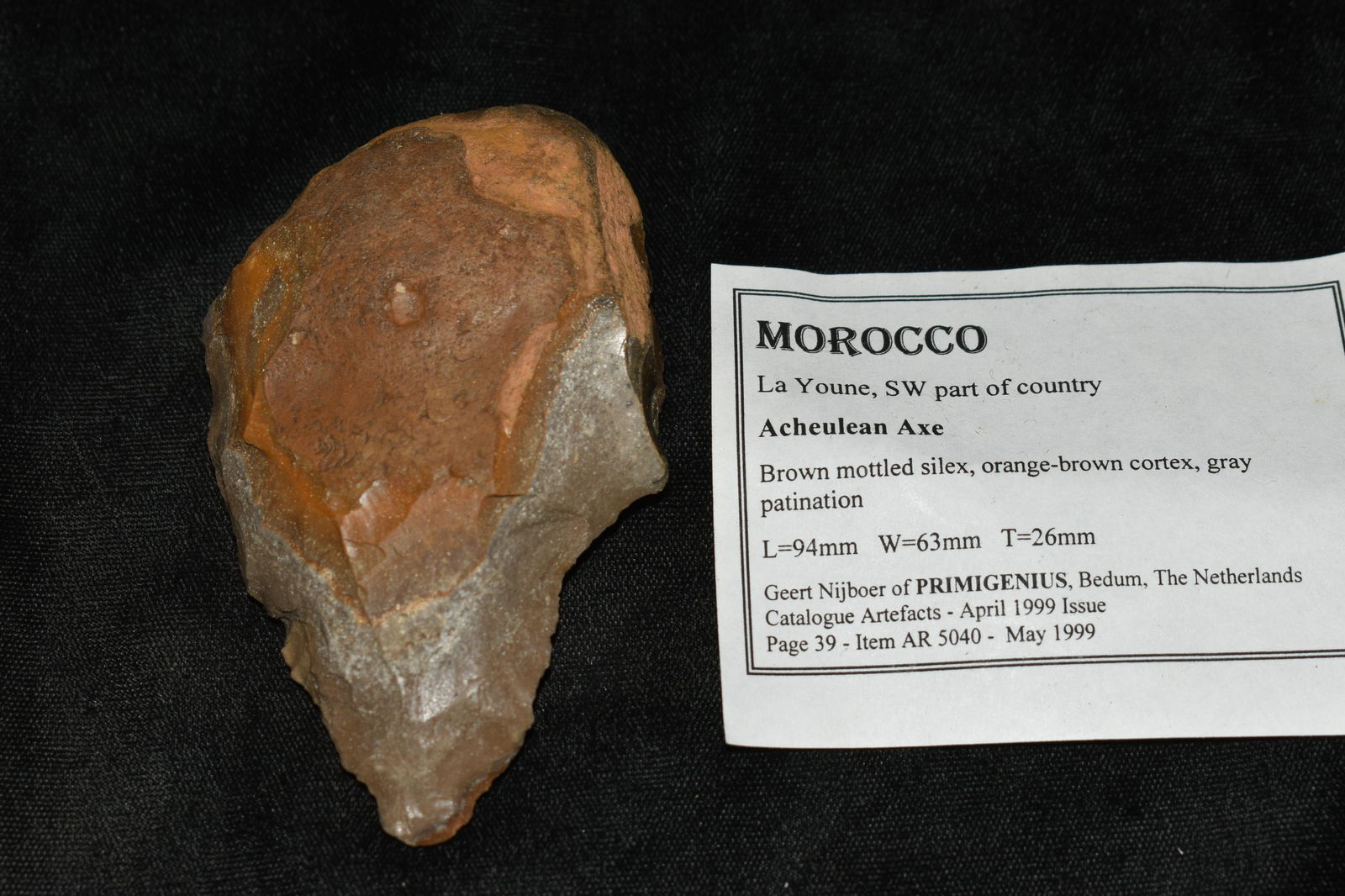 3 7/8" Acheulean Axe from Morocco (1 of 3)
