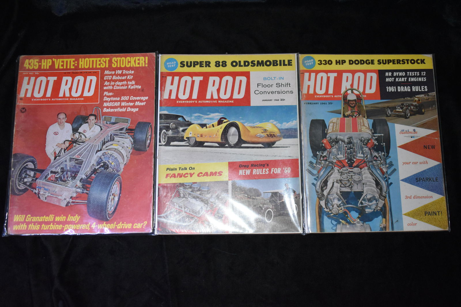 10 HOT ROD MAGAZINES from the 1960's (1 of 5)