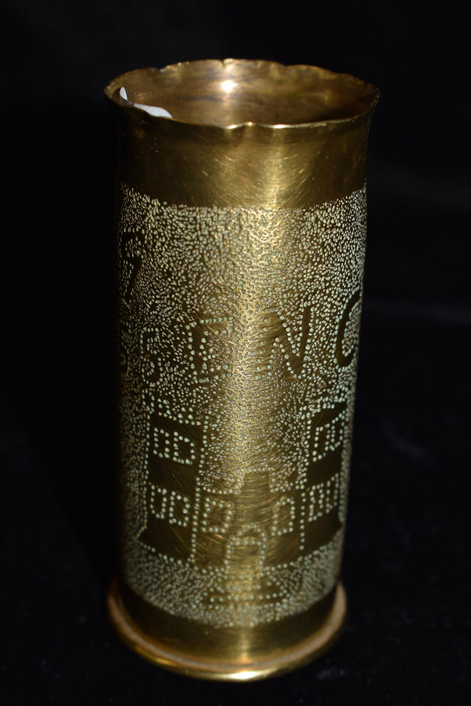 1918 37 MM Trench Art Shell Casing FRENCH 55 ENC (1 of 5)