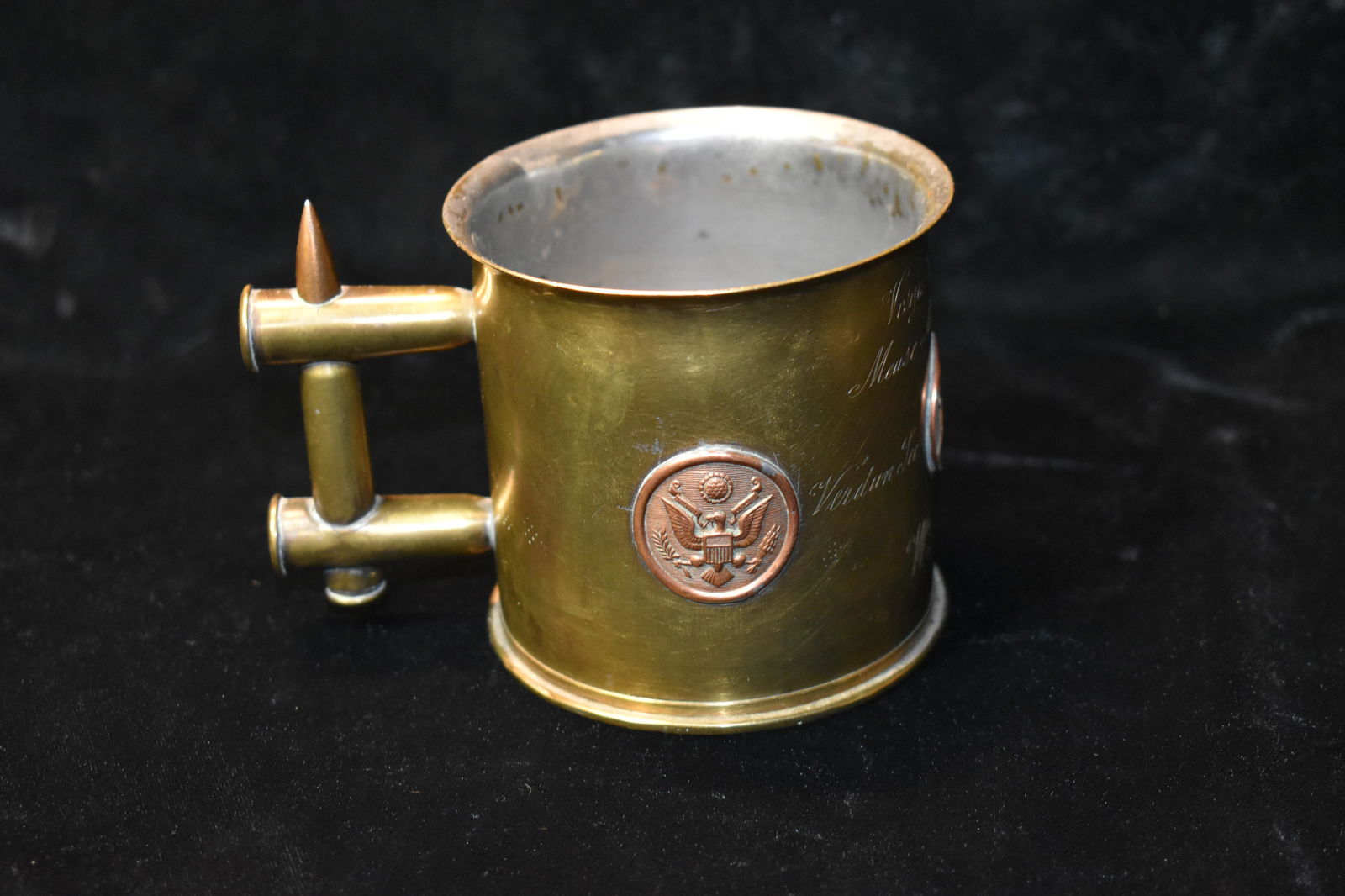 1916 75MM WW1 TRENCH ART COMMEMORATIVE CUP (1 of 5)