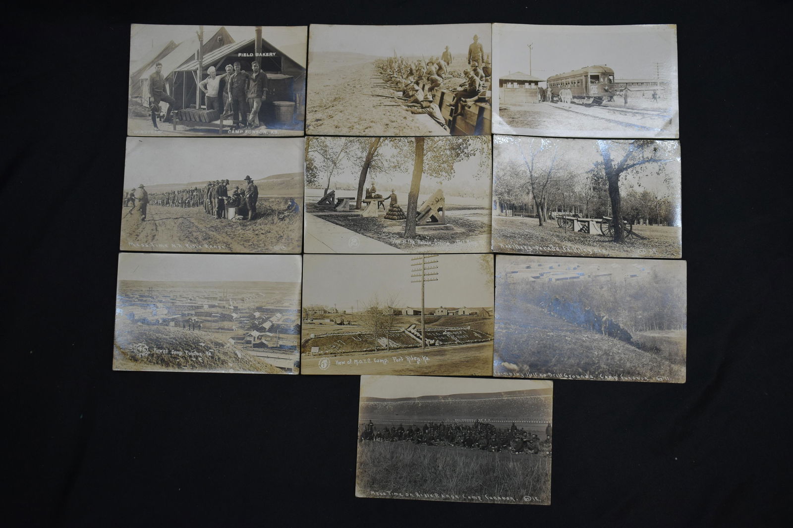 10 Postcards of Soldiers and Training in Camp Funston (1 of 7)