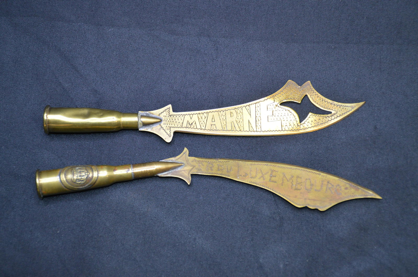 2 WW1 Trench Art Letter Openers (1 of 3)