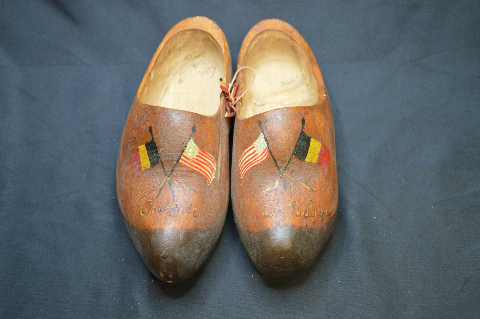Hand Carved Belgium WW1 Souvenir Wood Shoes: The shoes are in great condition. Size is 9 1/2 inches. Rare to find them in this condition.