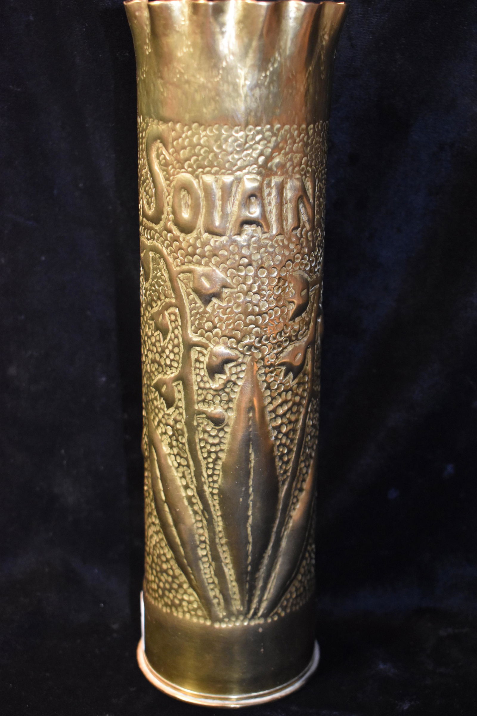 1917 SOUAIN WWI Trench Art 75MM Artillery Shell (1 of 5)