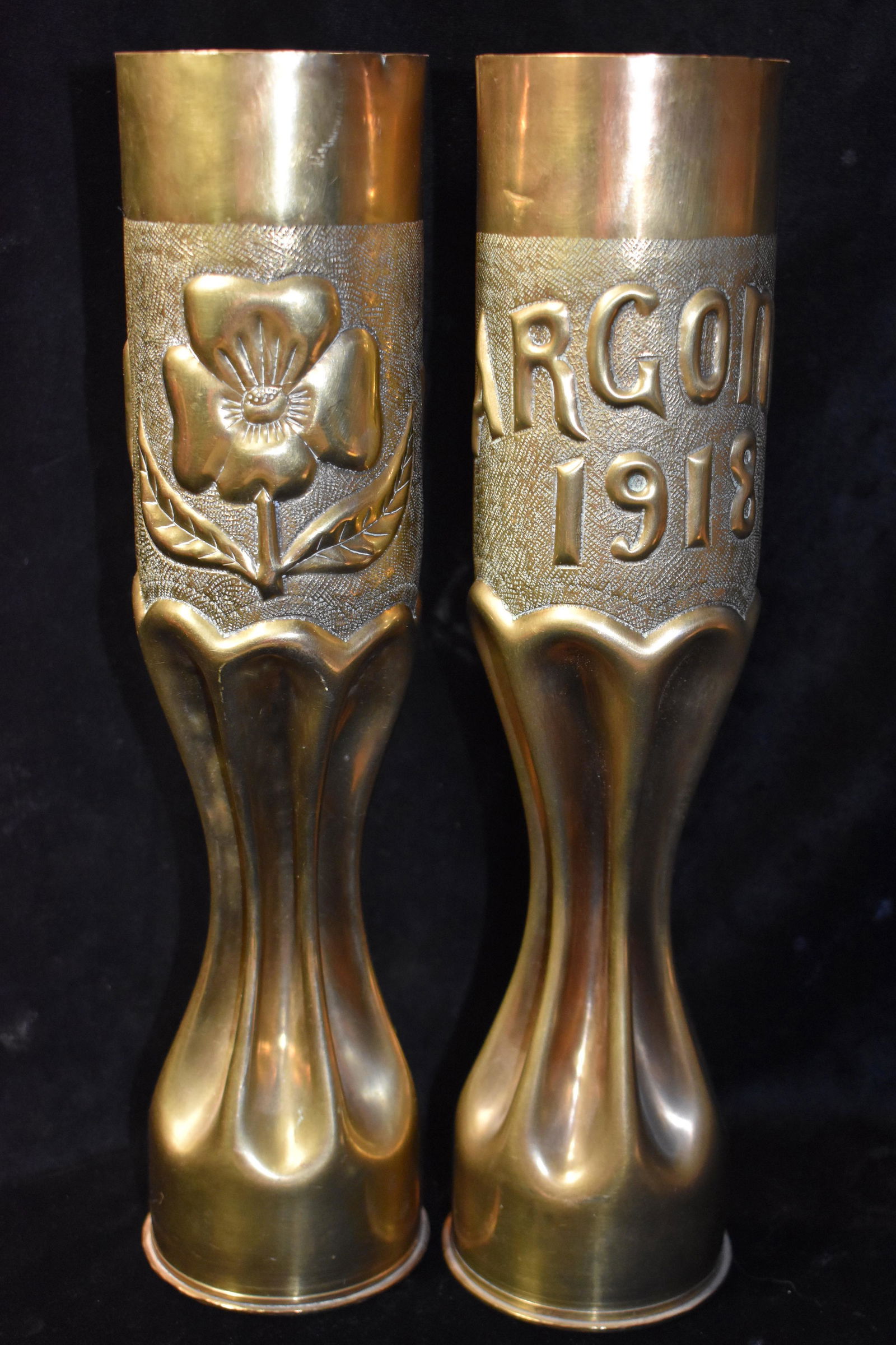 1916 Set of 2 WWI Trench Art  Argonne & Verdun (1 of 6)