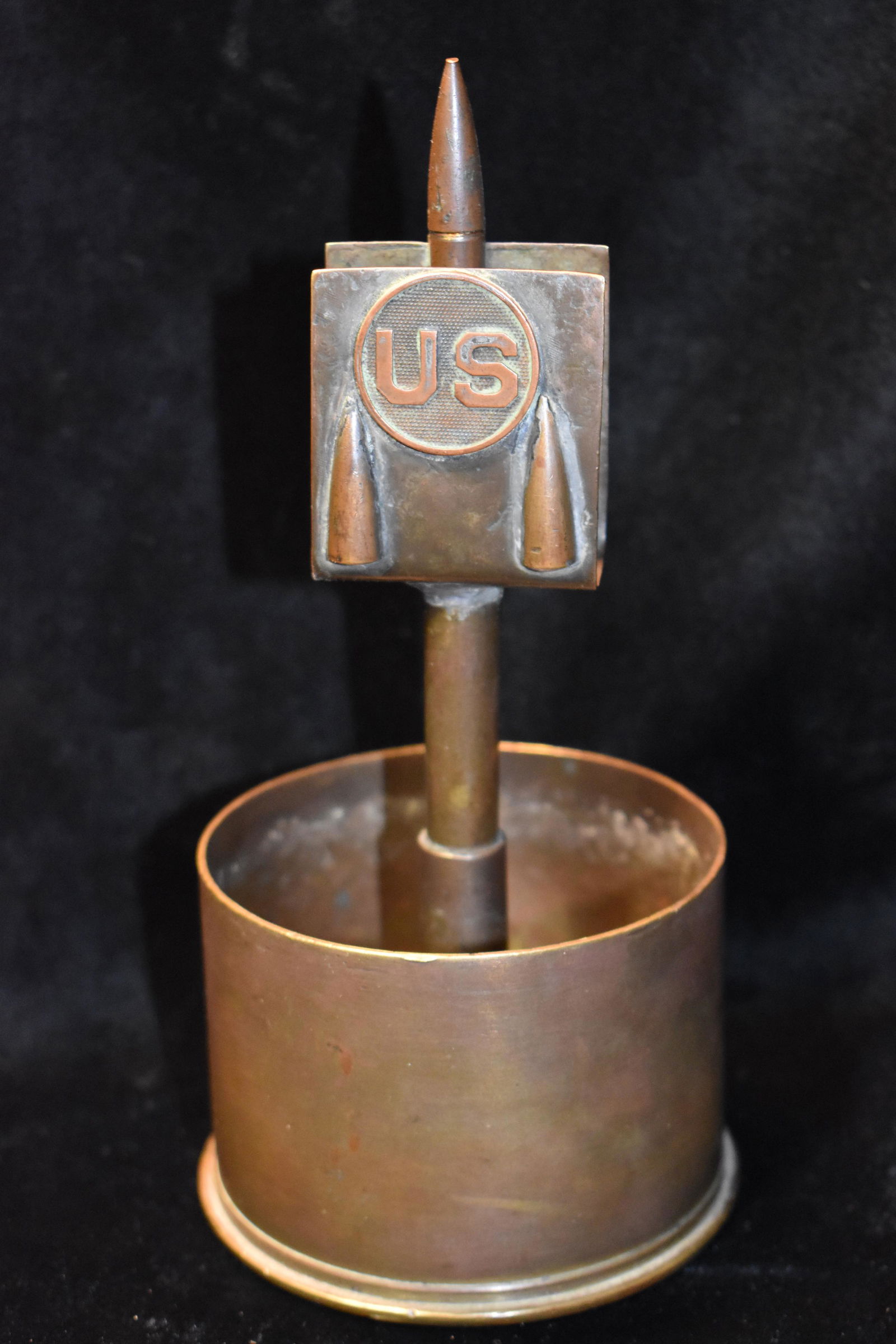 1914 World War One 75 MM Trench Art Ash Tray (1 of 4)