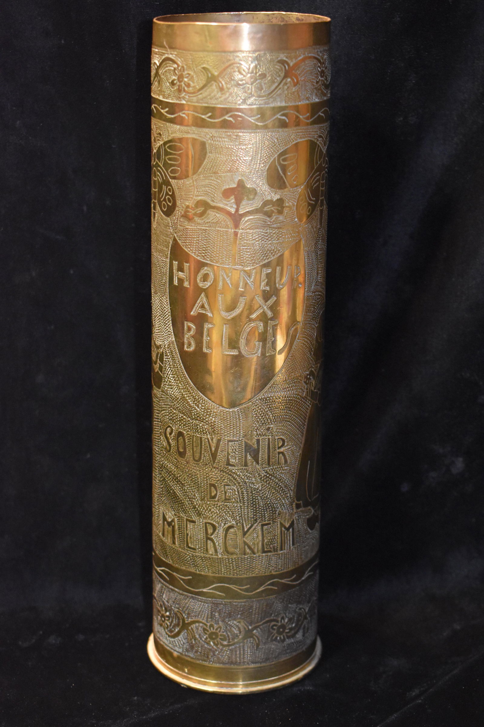 1915 WW1 75 MM Belgiun Trench Art Artillery Shell (1 of 6)