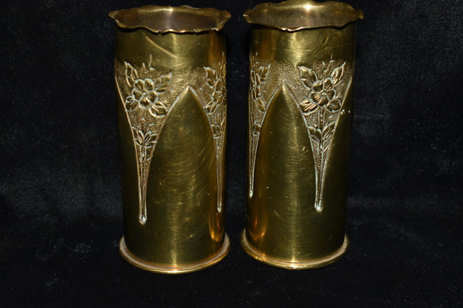 1916 2 PC 37MM World War 1 Trench Art Shell Casings (1 of 5)