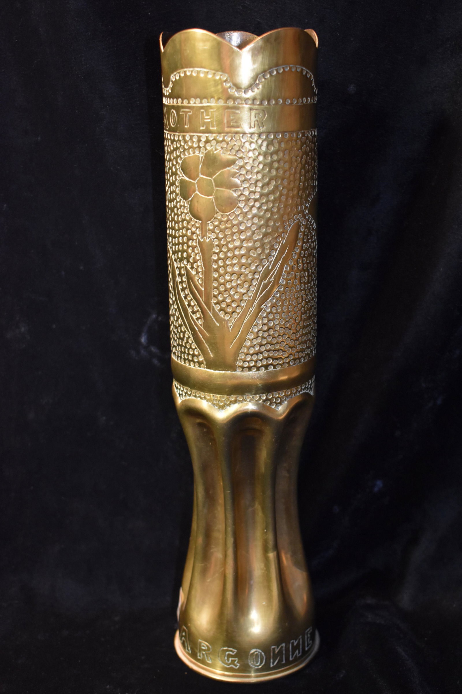 WW1 1918 MOTHER ARGONNE 75 MM Trench Art Artillery (1 of 5)