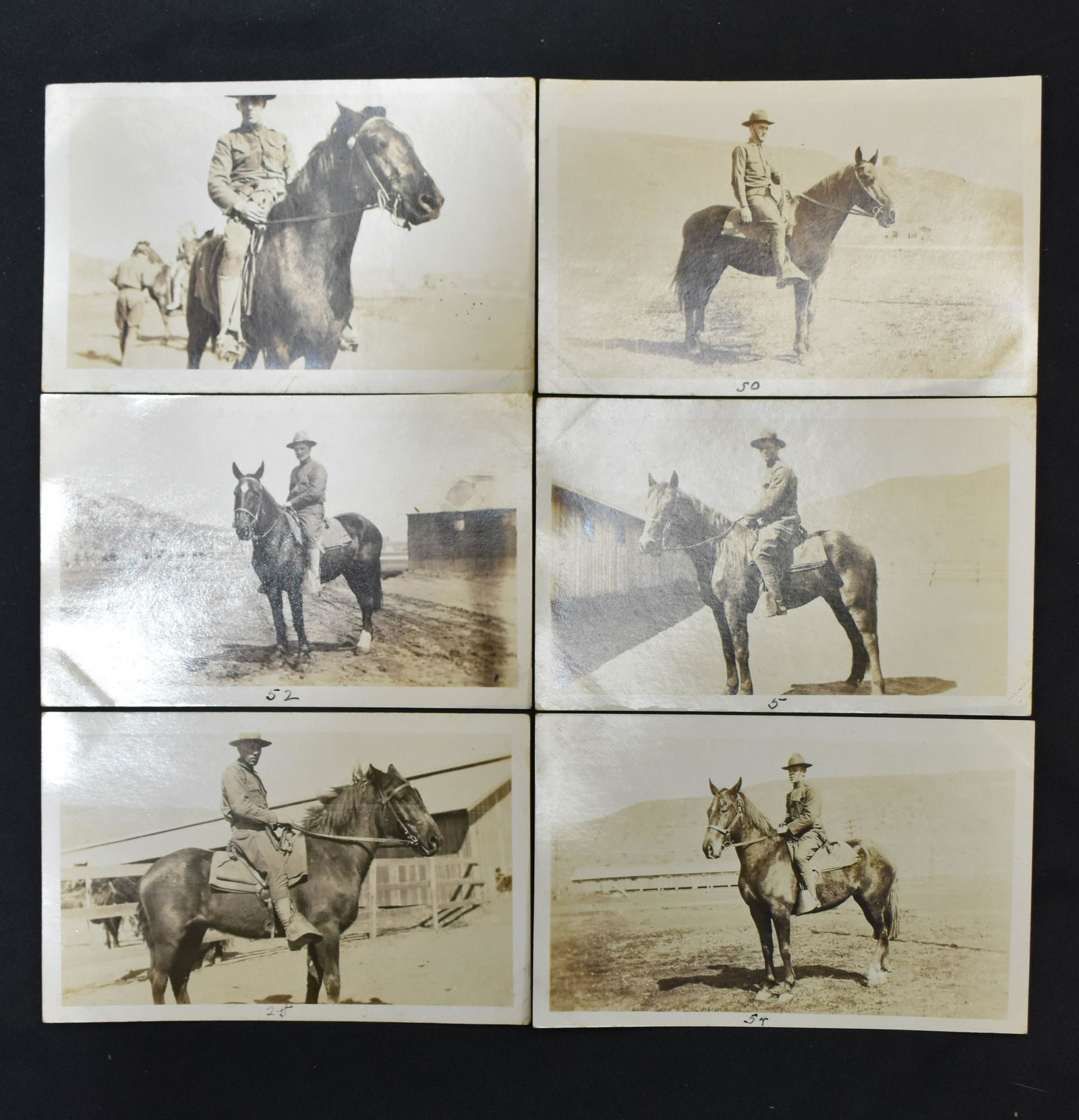 6 Postcard Photos of Calvary Soldiers during WW1 (1 of 7)
