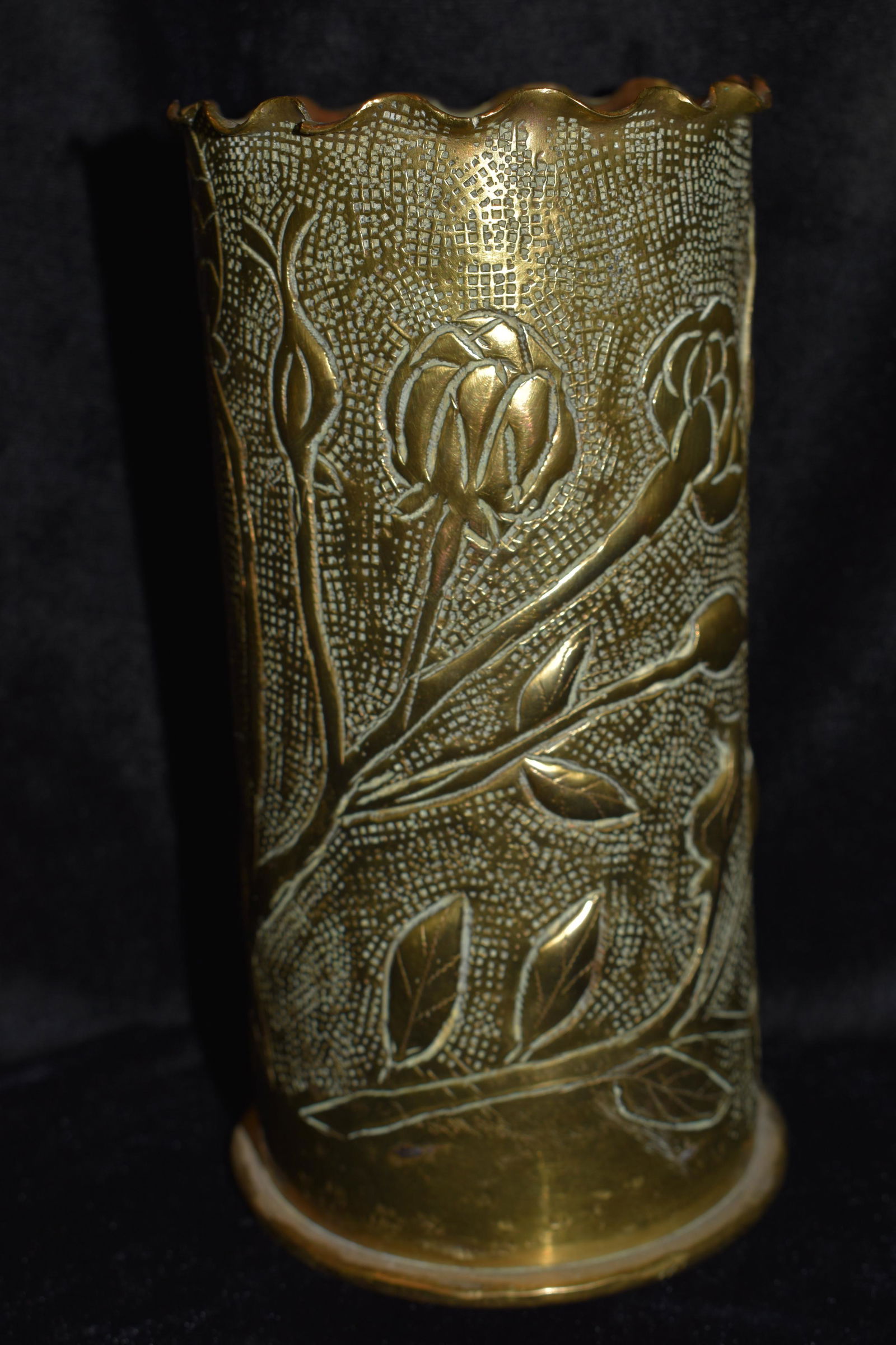 1915 WW1 75MM SCHNEIDER TANK ARTILLERY SHELL TRENCH ART (1 of 5)