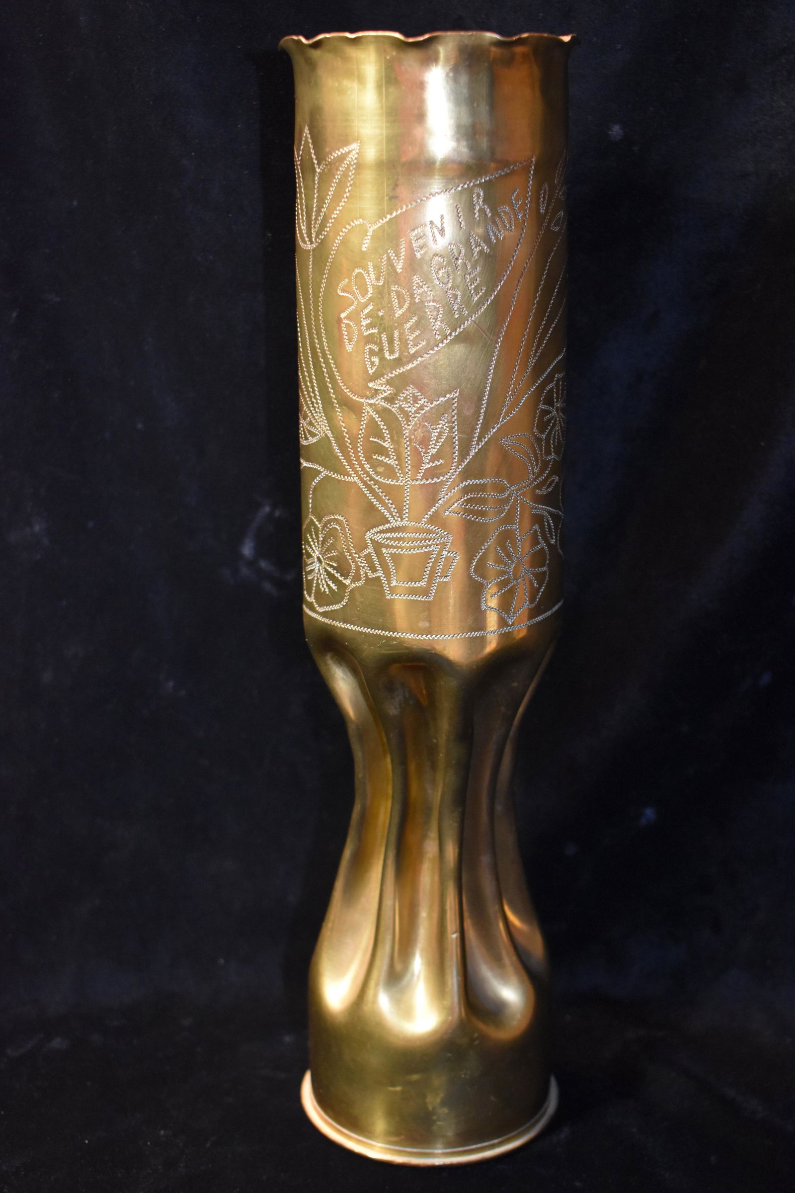 1918 WW1 Souvenir de Dagrande Guerre 75MM Trench Art (1 of 5)