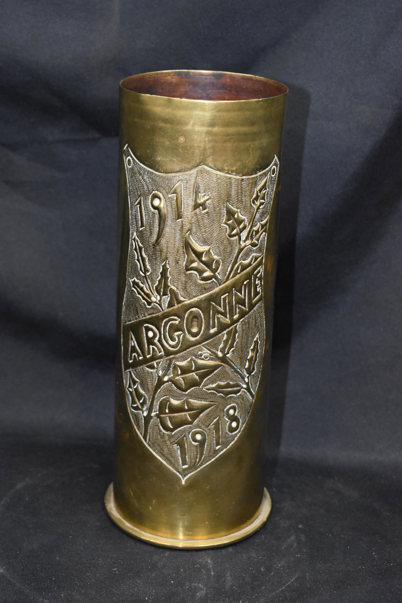 1917 Trench Art German SP255 Mortar Shell Casing (1 of 6)
