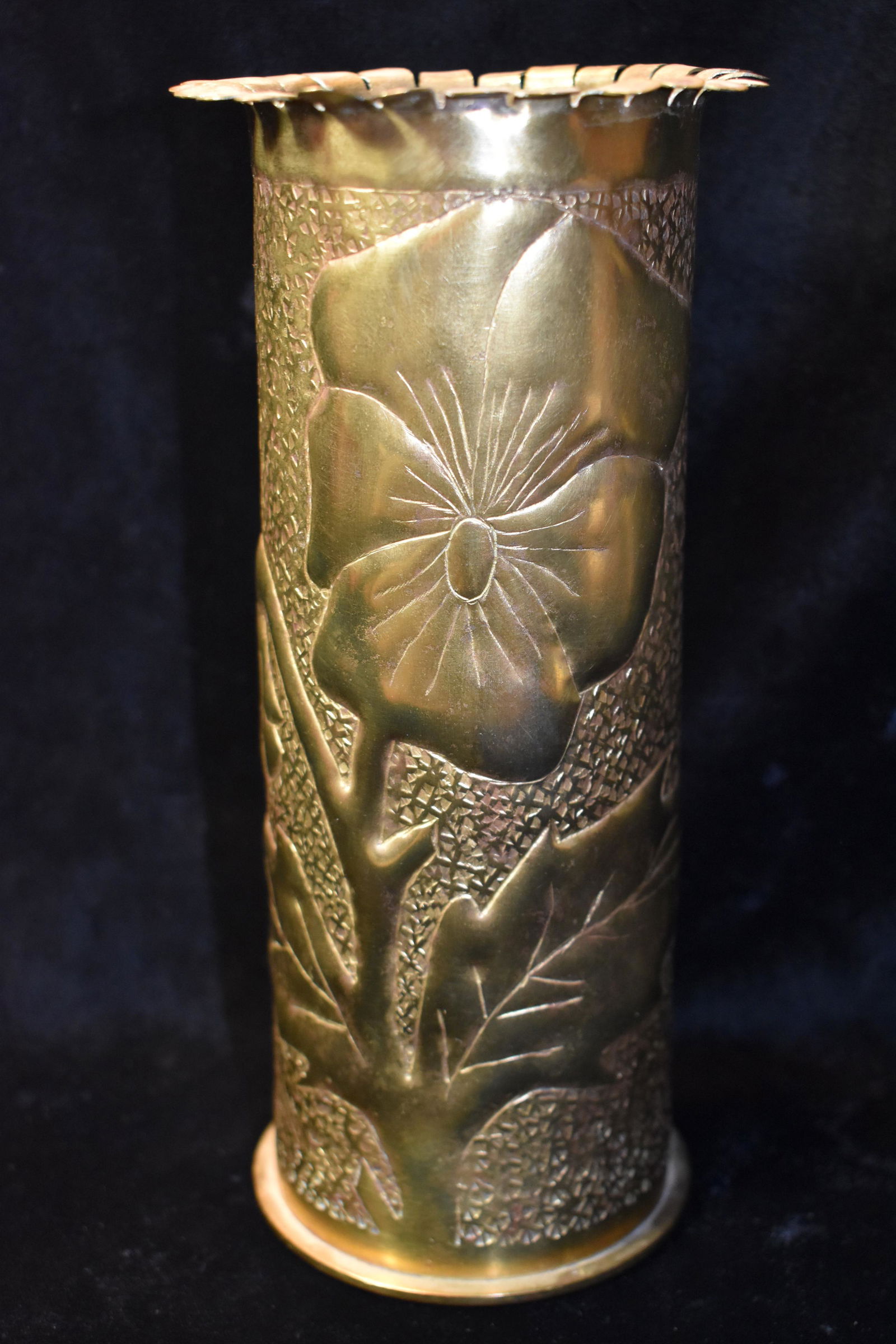 1909 WW1 Outstanding 75 MM Trench Art German Casing (1 of 5)