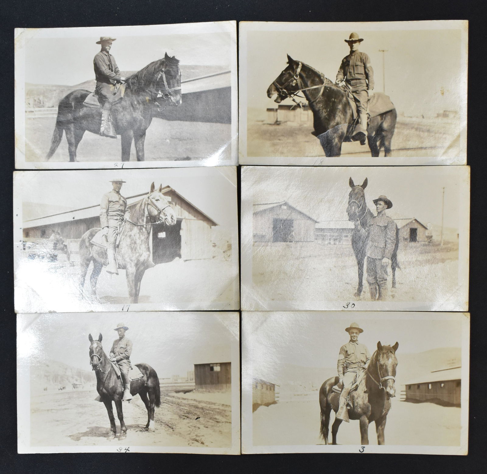 6 Postcards of Cavalry Soldiers During WW1 (1 of 7)