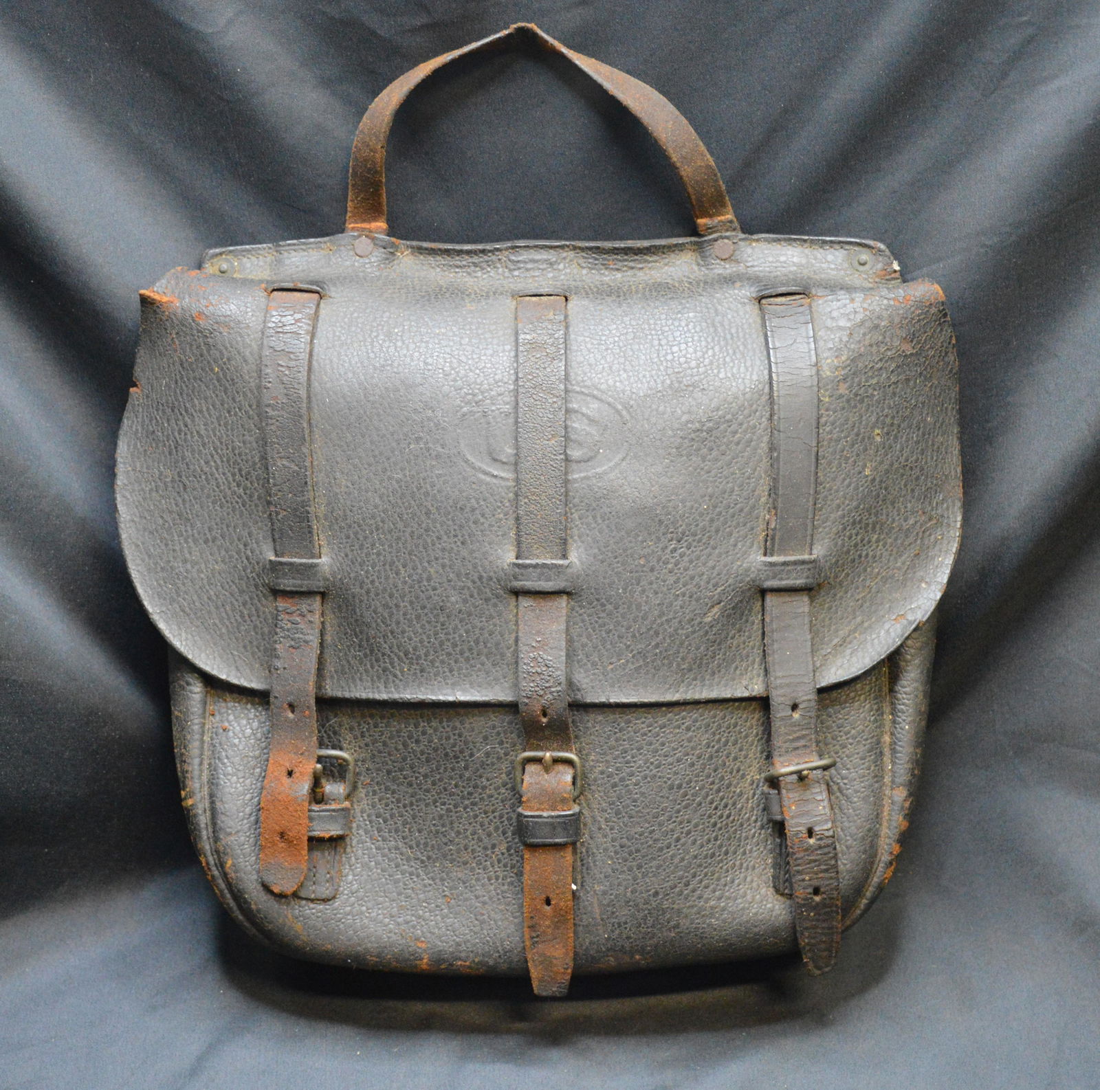 Vintage Civil War/ WWI US Calvary Mail Leather Saddle (1 of 6)