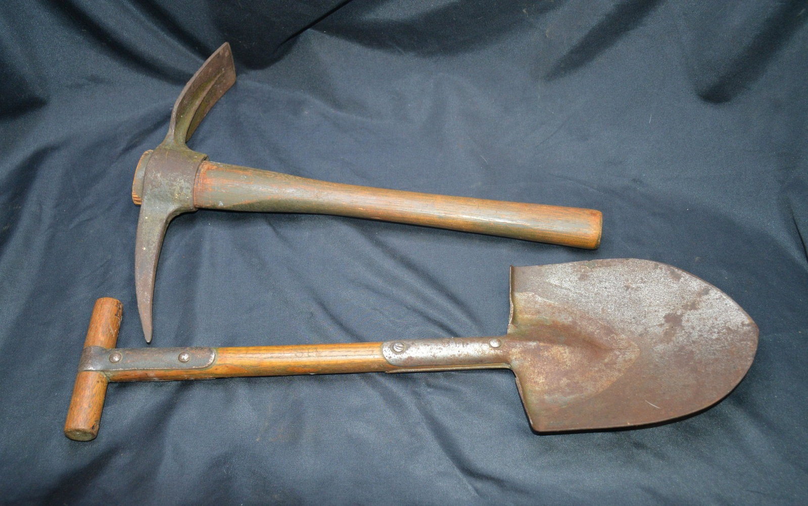 WW1 Trench Shovel & Pick: Both are in great condition and have U.S. Stamped in the metal