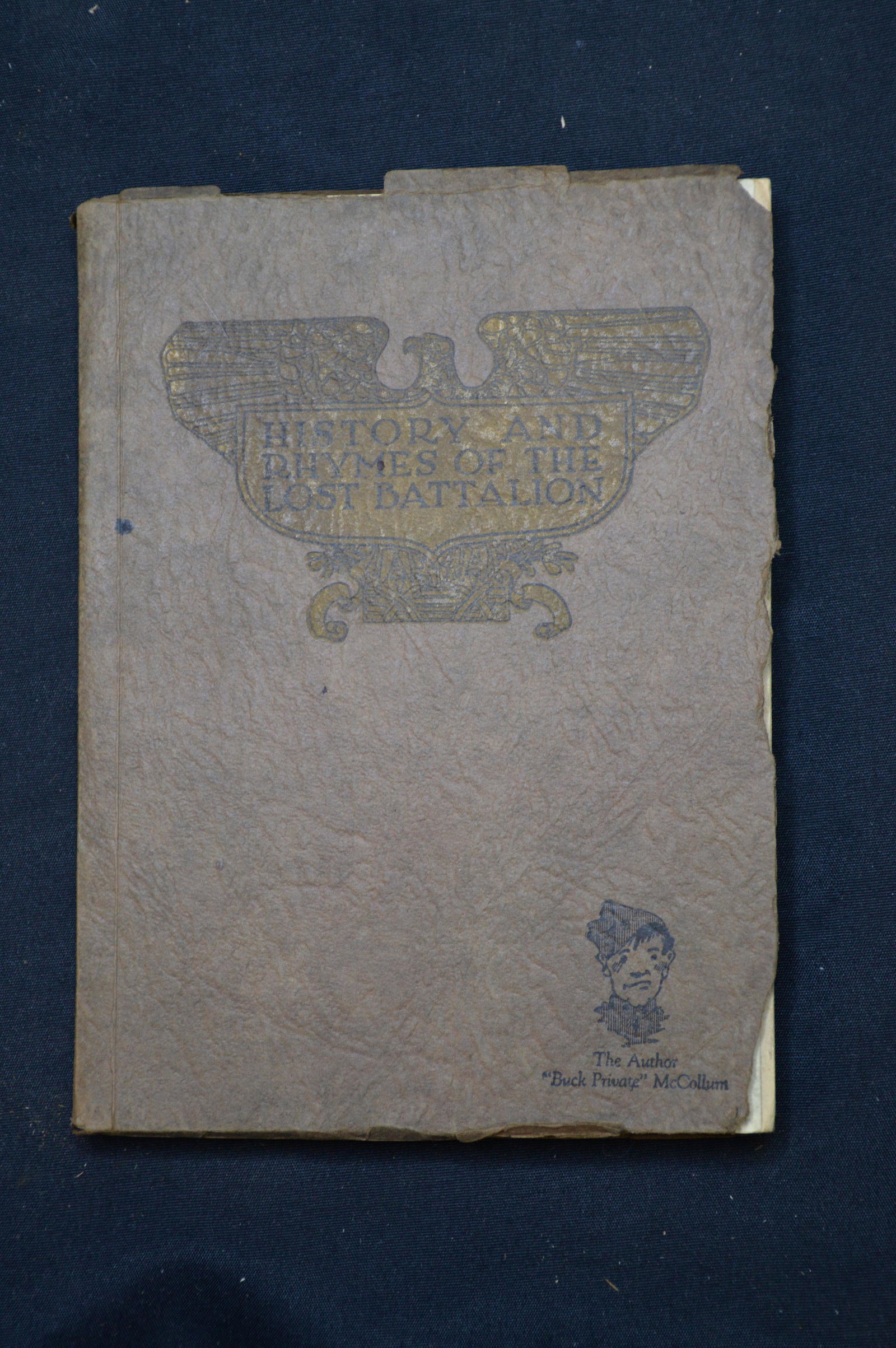History and Rhymes of the Lost Battalion 1929: By Buck Private McCollum sketches by Franklin Sly and Tolman R. Reamer. Contains multiple poems and rhymes of the events the soldiers endured during WW1. The book is in good condition.