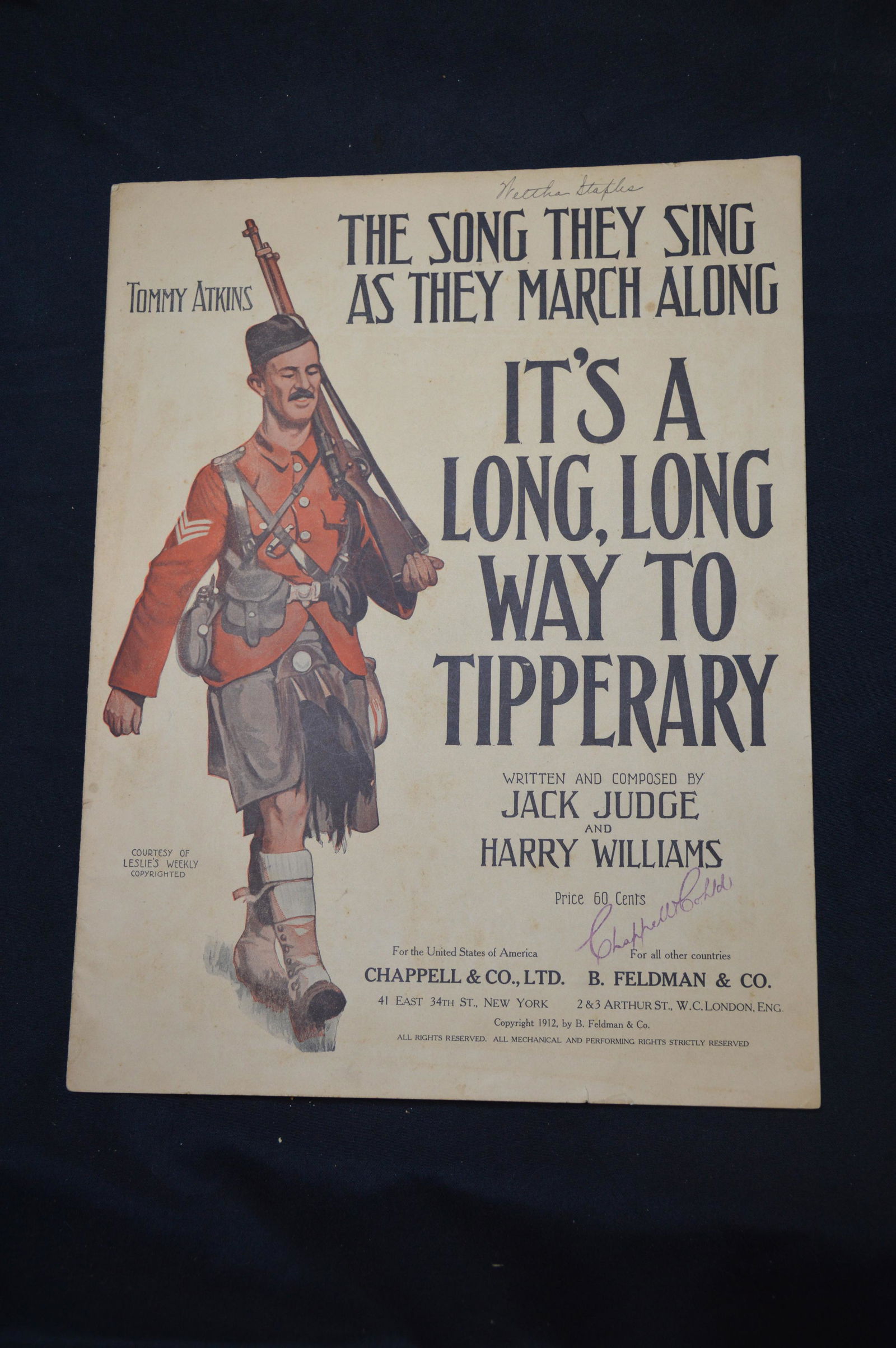 The Song They Sing As They March Along Sheet Music 1912 (1 of 6)