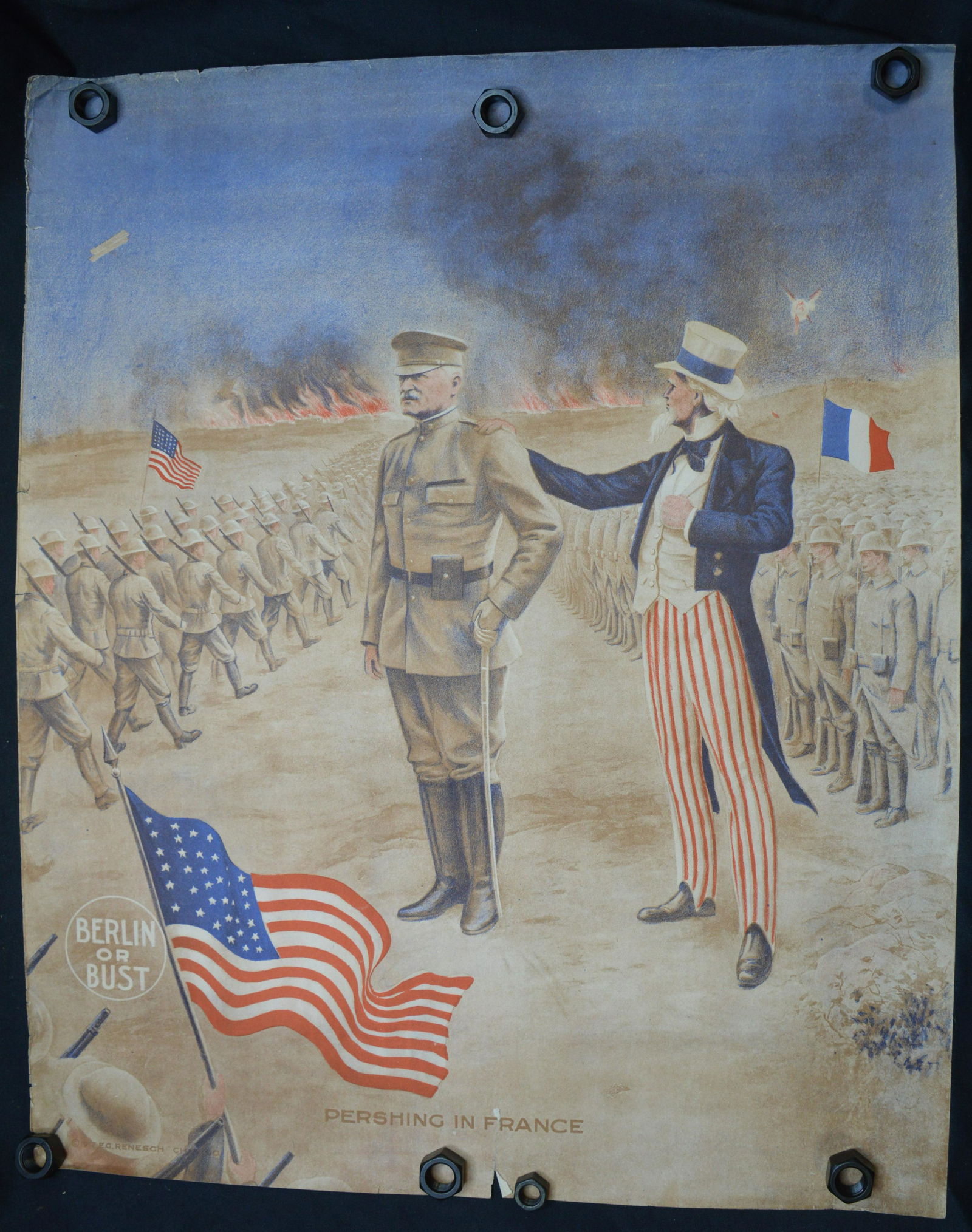 Pershing In France 1917 WW1 Poster (1 of 8)