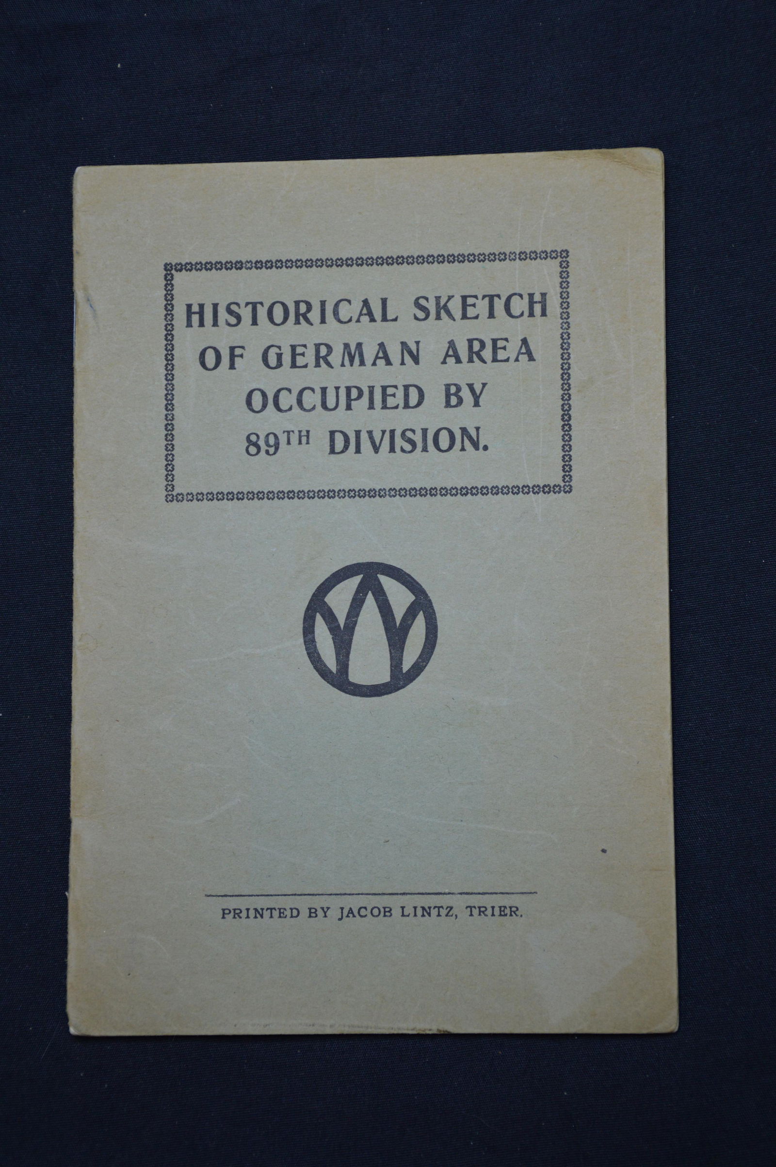 Historical Sketch of German Area Occupied by 89th (1 of 5)
