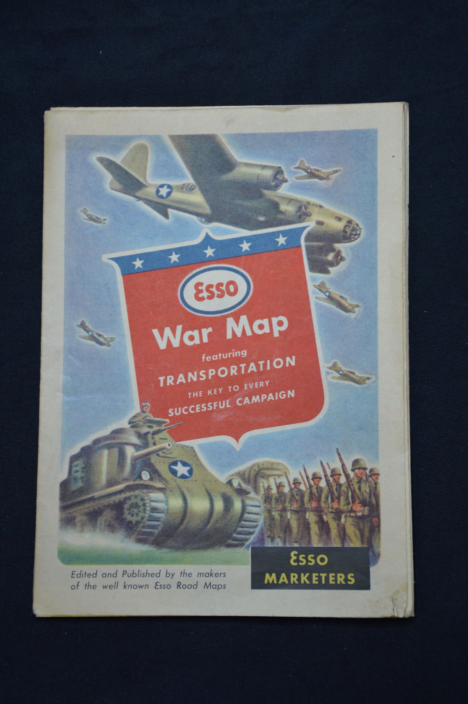 Esso War Map WW2 (1 of 6)