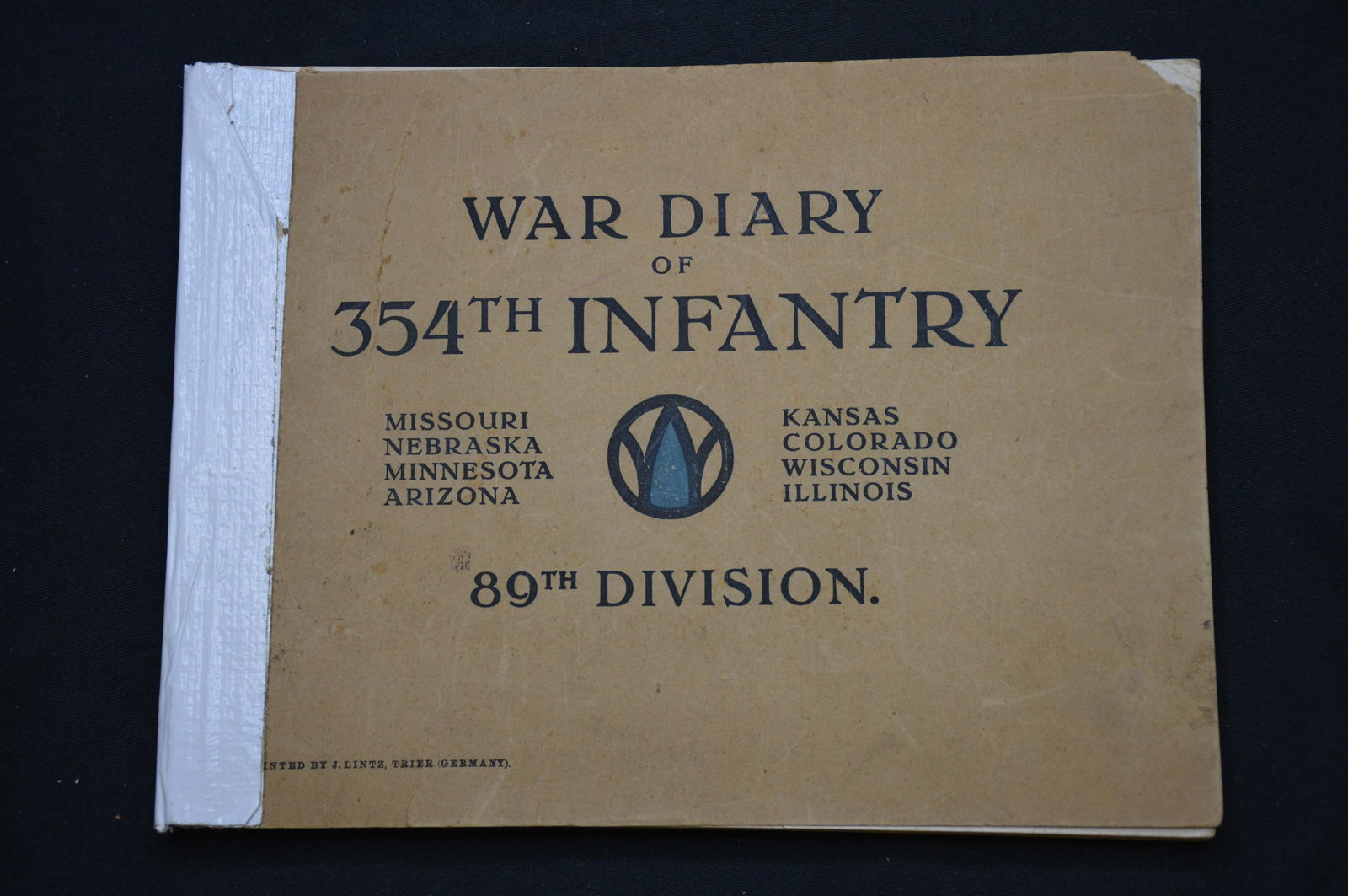 War Diary of 354th Infantry 89th Division (1 of 9)