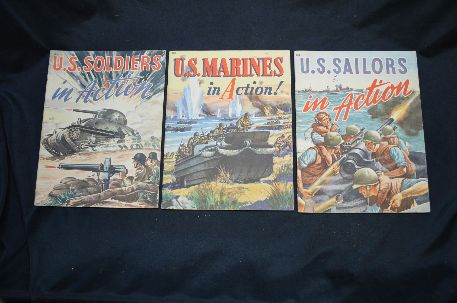 3 WW2 Books. U. S. Soldiers, Marines, and Sailors in (1 of 8)