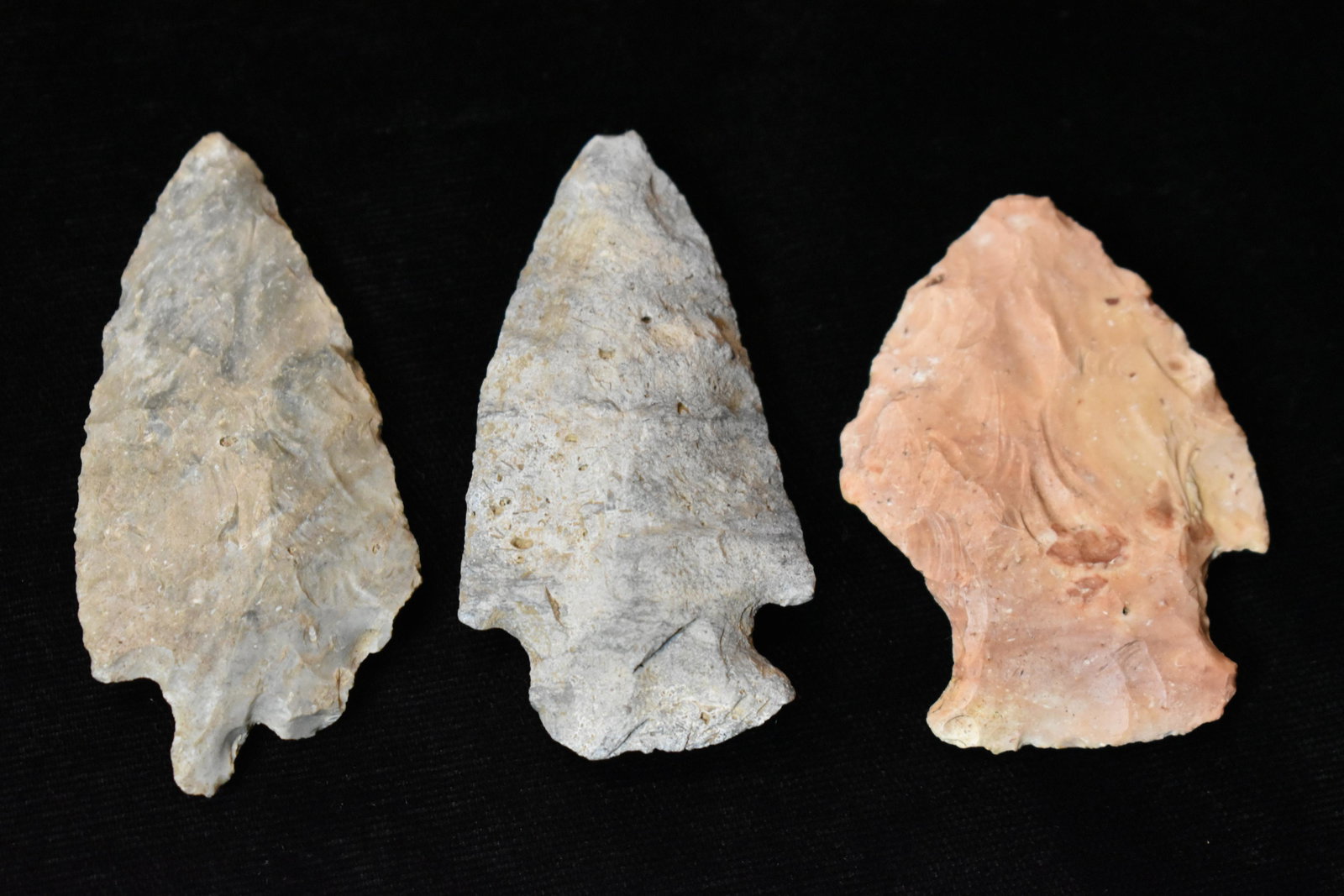 3 Arrowheads Found in Missouri: 3 Arrowheads Found by Rodney Grey in Scotland County Missouri. 2 1/8" to 2 1/2"