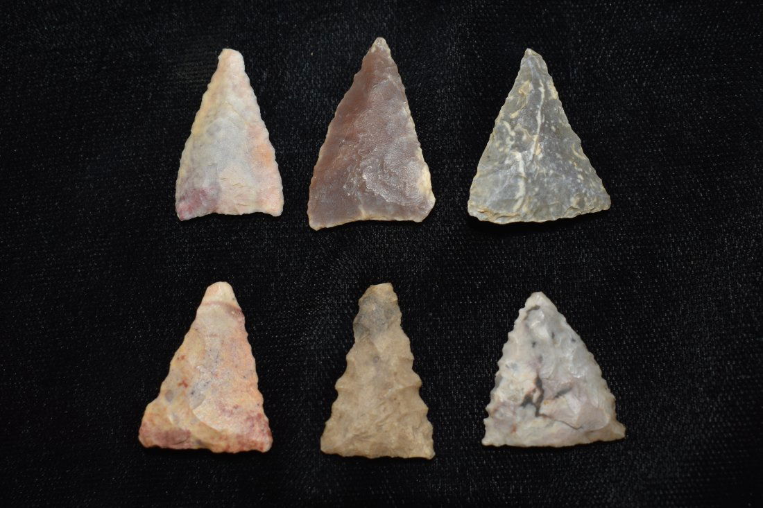 6 Triangle Arrowheads Found in Ohio (1 of 3)