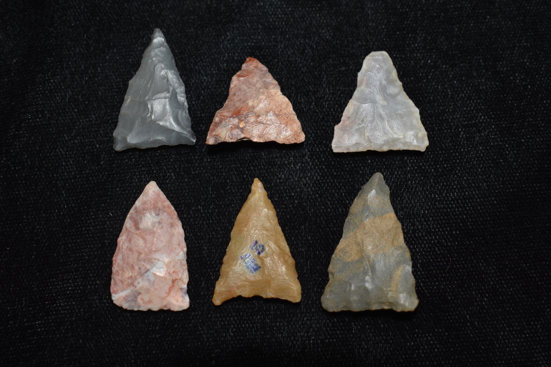 6 Madison Arrowheads from Indiana (1 of 3)