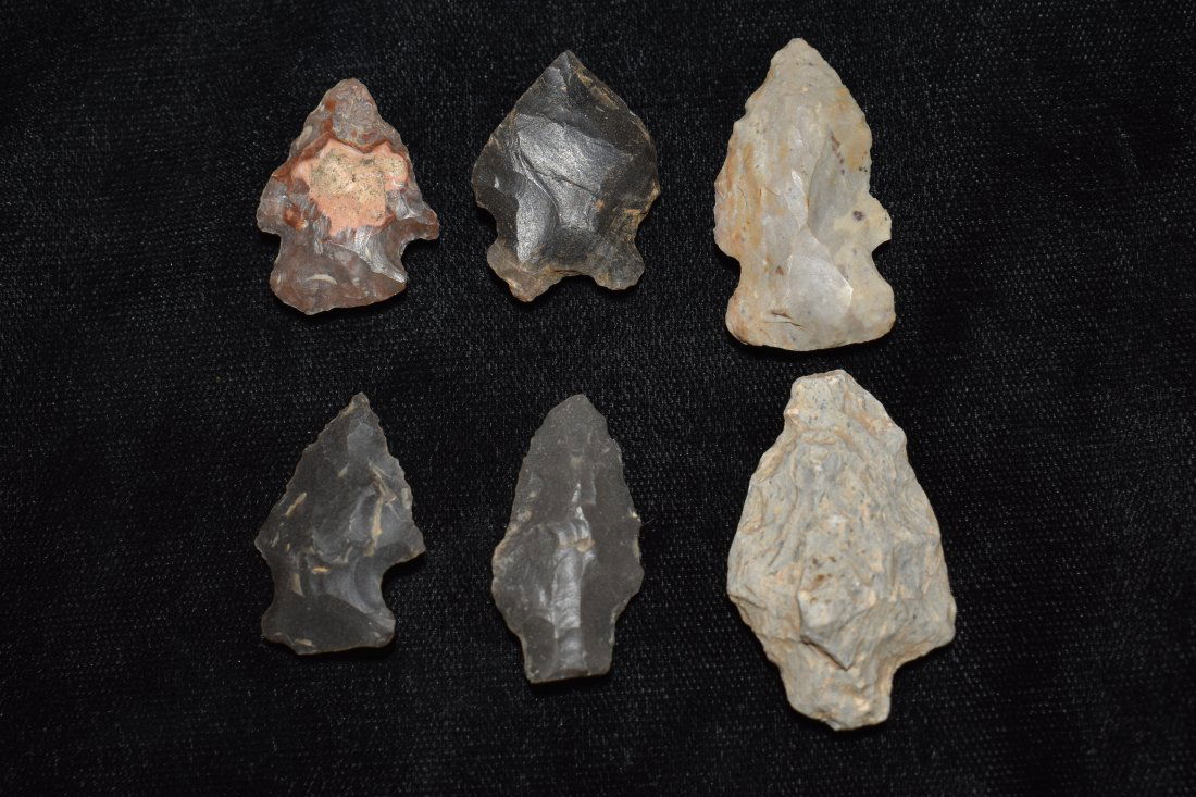 6 Triangle Arrowheads Found in Indiana (1 of 3)
