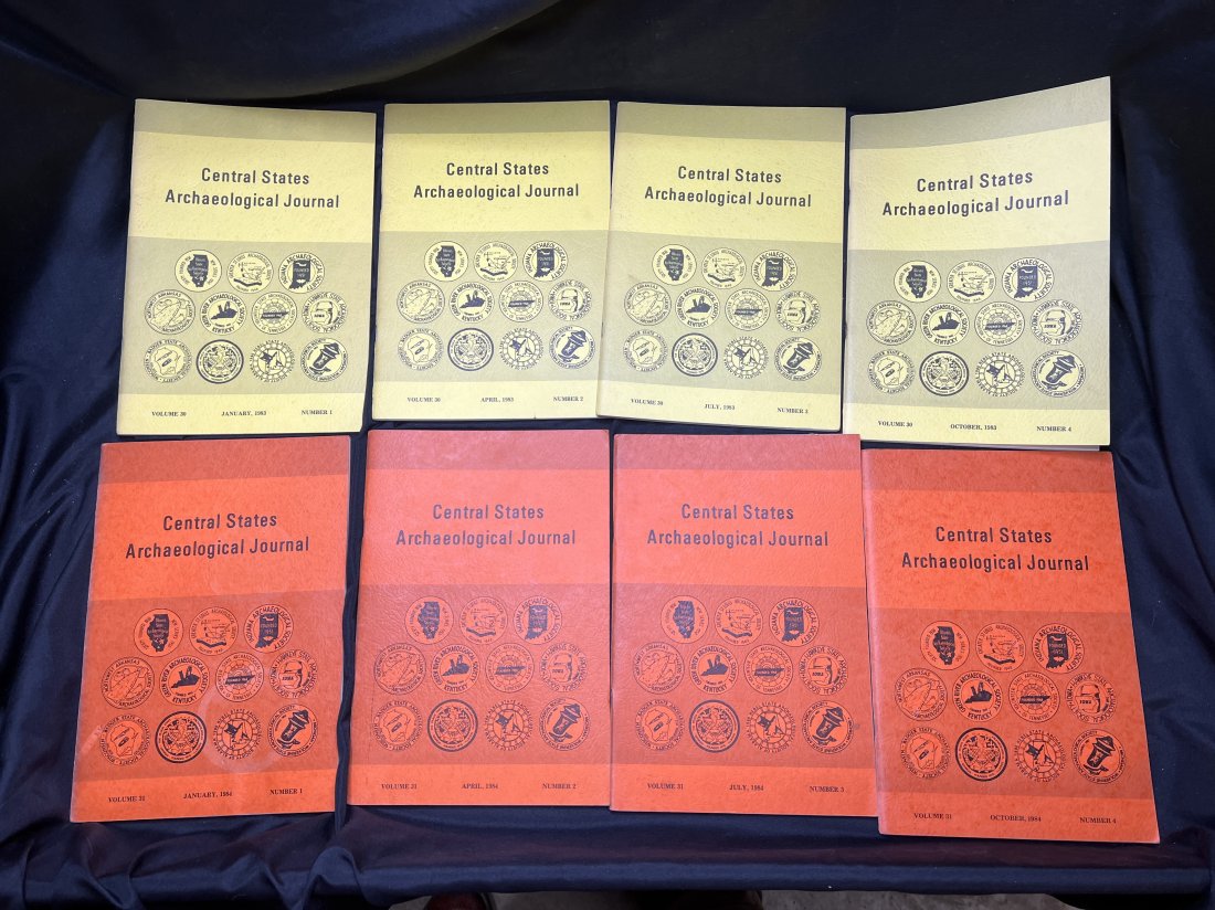1983 & 1984 Central States Archaelogical Journal's: Volume 30 & 31, 8 total books. In great condition.