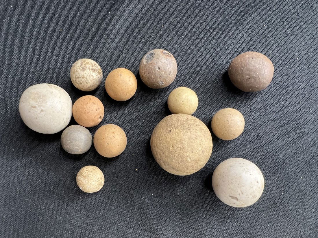 Group of 13 Clay Marbles (1 of 4)