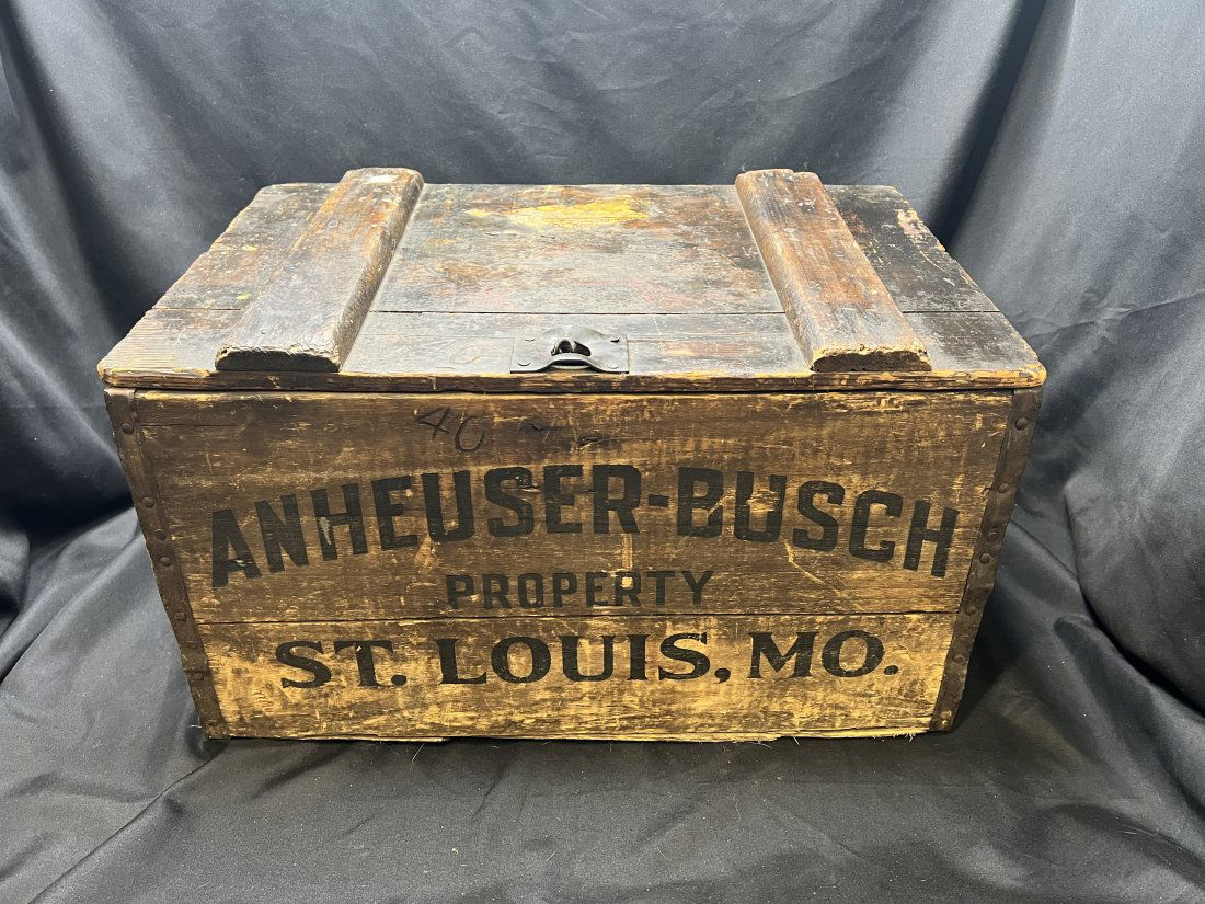 Anheuser Bush Vintage Wood Beer Crate (1 of 10)