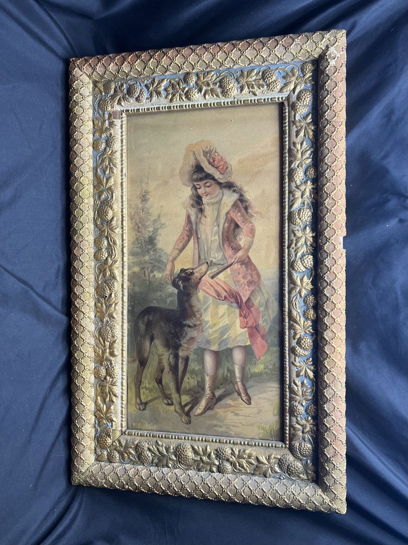 Vintage Victorian Framed Picture Late 1800's (1 of 3)