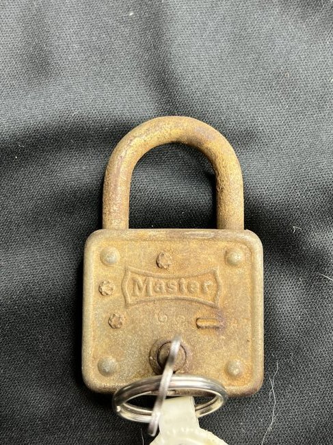 Vintage Materlock #66 Lockpad with Original Key: In very good condition. Lock opens freely with key.