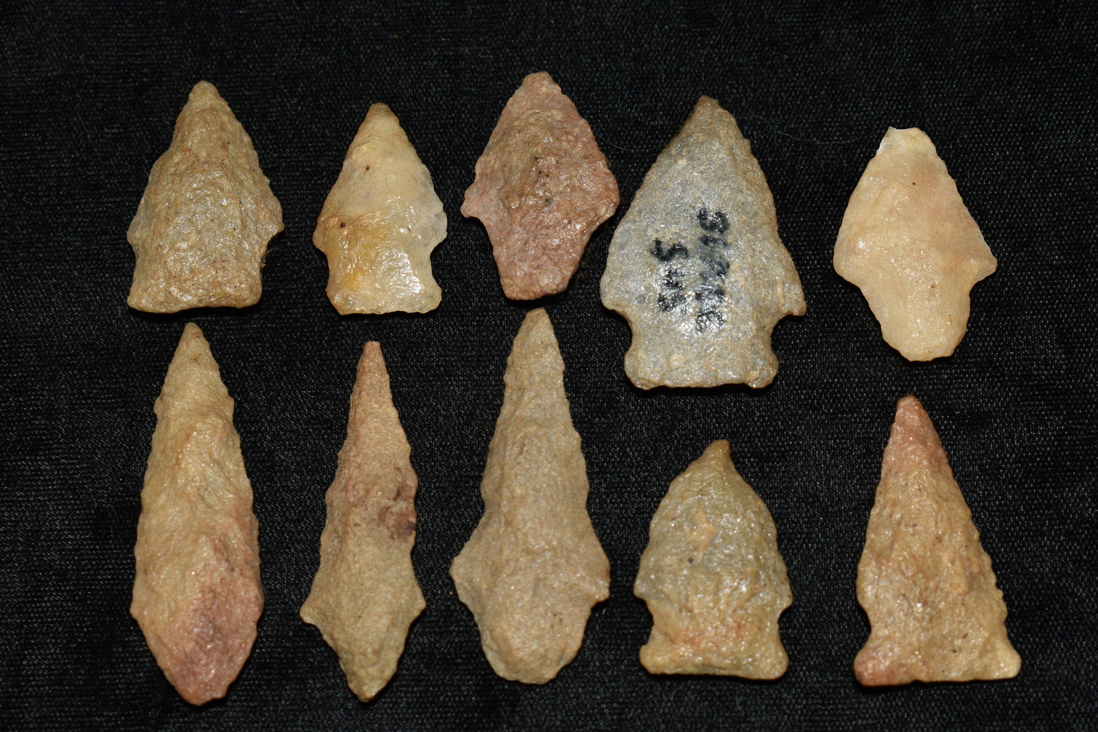 10 Quartzite Arrowheads from Virginia (1 of 3)
