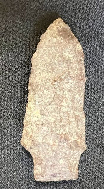 3 1/8" Ryolite Etley Found in Franklin Co. Missouri.  Ex: Bob Beckman Collection.  1 1/4" wide. (1 of 4)