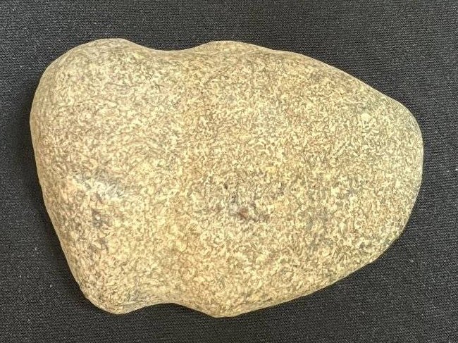 Full Groove Axe 3 16/16" Made from green granite and found in Madison Co. Illinois. 2 3/4" wide.: Made from green granite and found in Madison Co. Illinois. 2 3/4" wide.