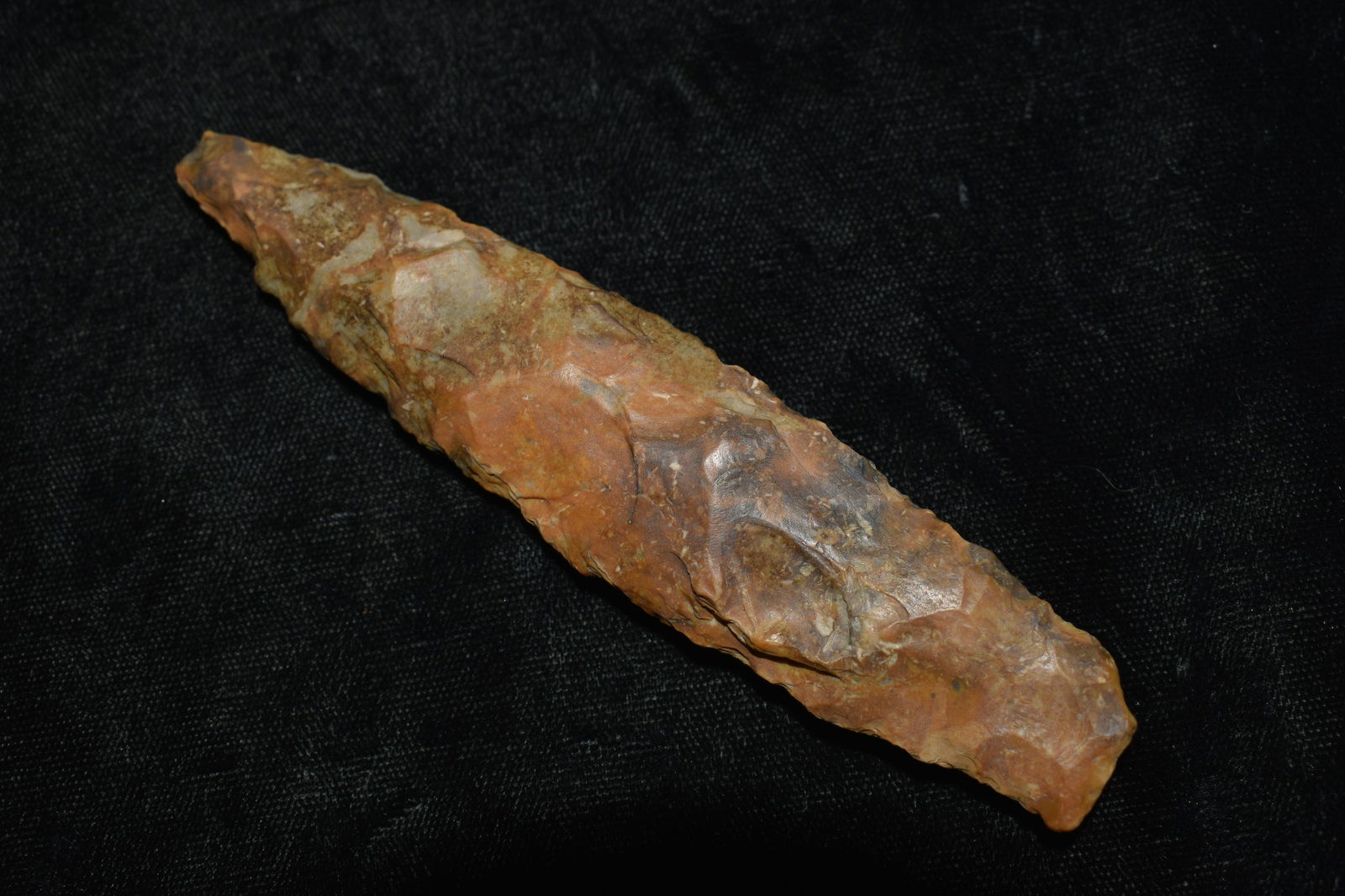 4 1/2" Creek Stained Nebo Hill found in Cooper Co., Mo by James Hoff.  Ryan Keele COA (1 of 6)