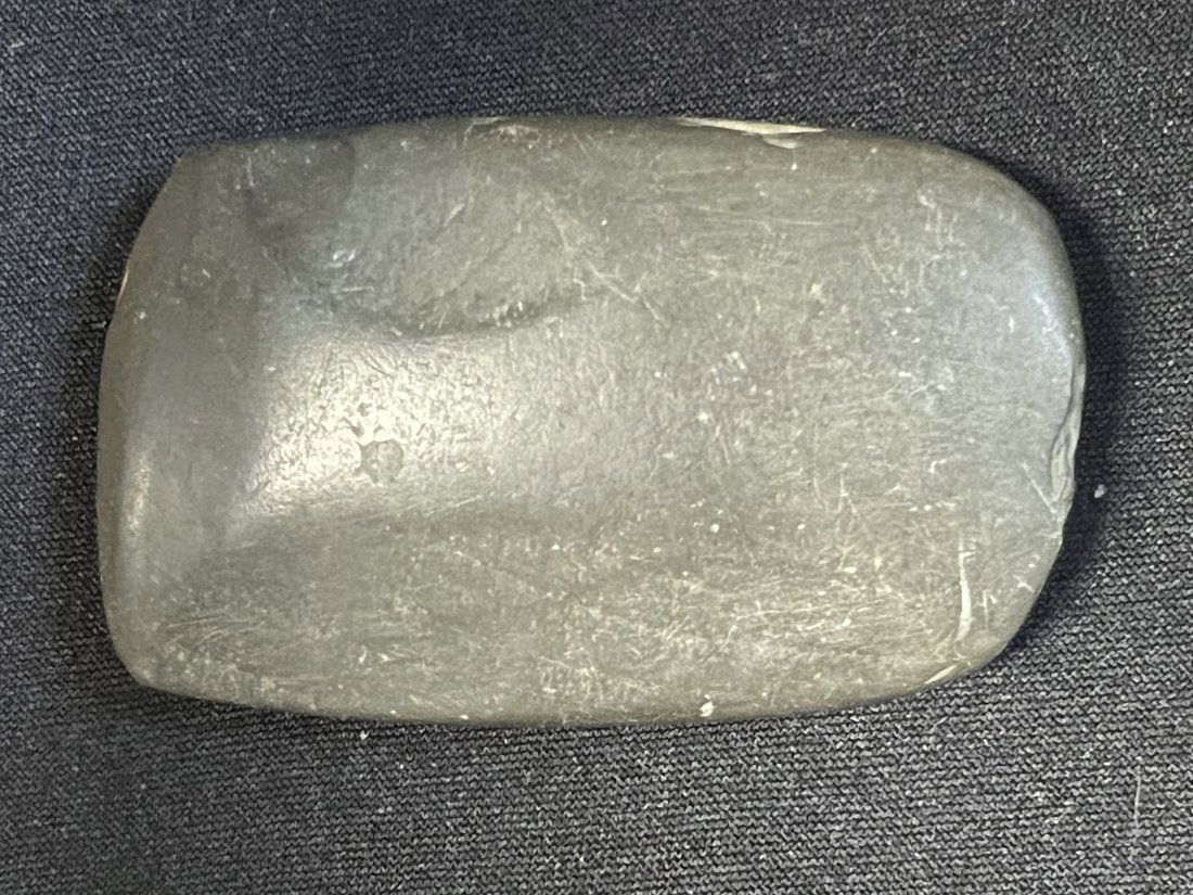 Slate Celt 3 3/16" Found in Vigo Co. IN.  Ex: Ray Foley collection.  1 15/16" wide. (1 of 6)