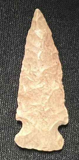Ensor Arrowhead 2 3/16" Found in Texas Ex:Ben Winchester South Fort Museum in Hannibal. (1 of 4)