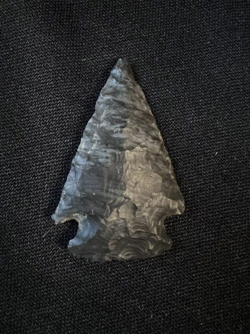 1 3/4" Kirk Corner Notched Arrowhead Found in South Carolina. (1 of 4)